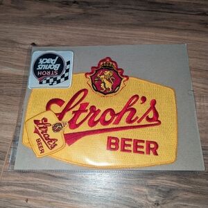 Vintage Strohs Beer Iron On Patches. Strohs Beer Patches. 3 Beer Patches.